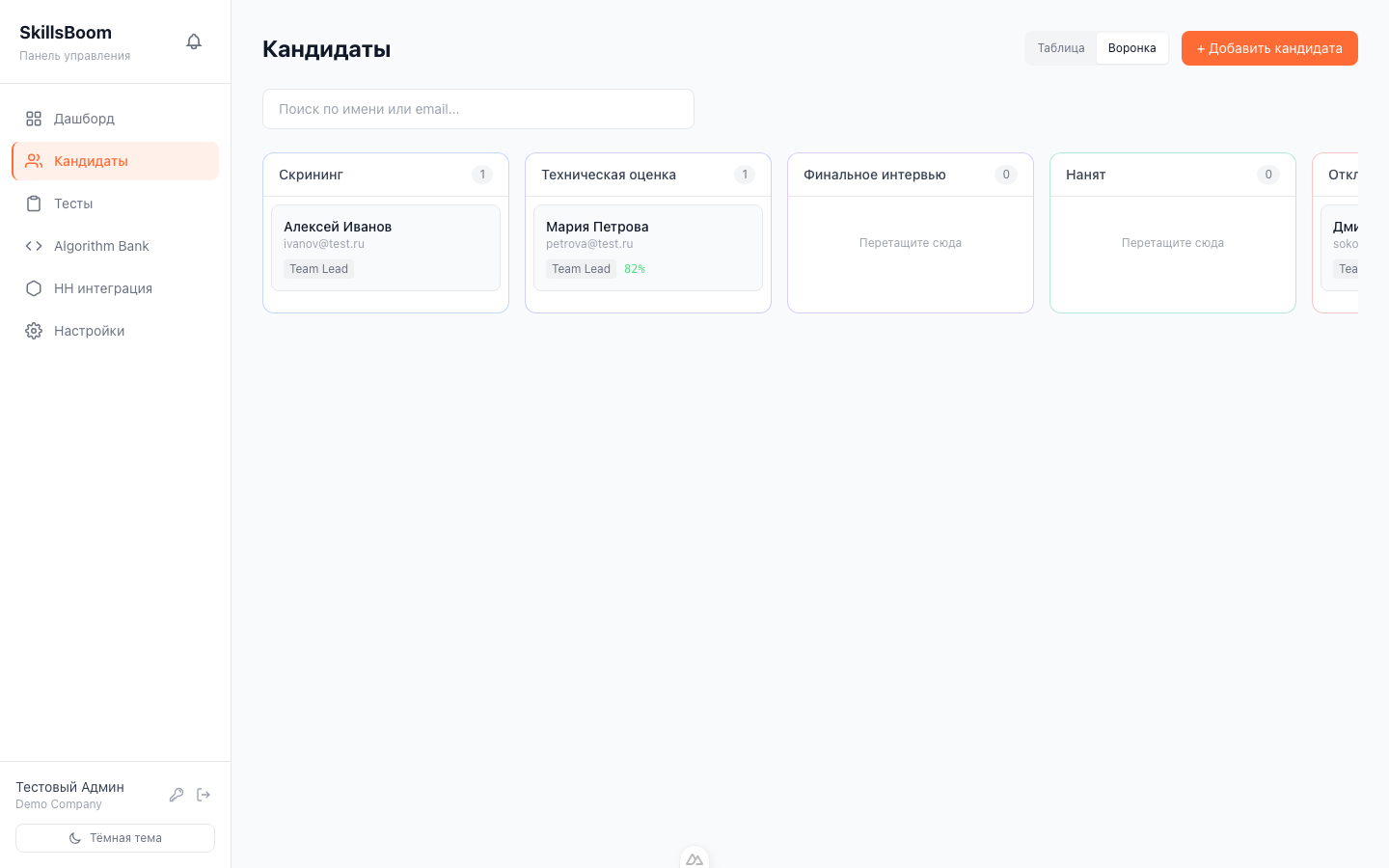 Воронка кандидатов